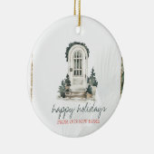 We zijn verhuisd, dennenboom voordeur keramisch ornament (Rechts)