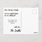 We zijn verhuisd, dozen inpakken briefkaart (Achterkant)