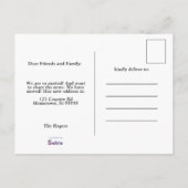 We zijn verhuisd | Elegante rode bakstenen huis te Aankondigingskaart (Achterkant)