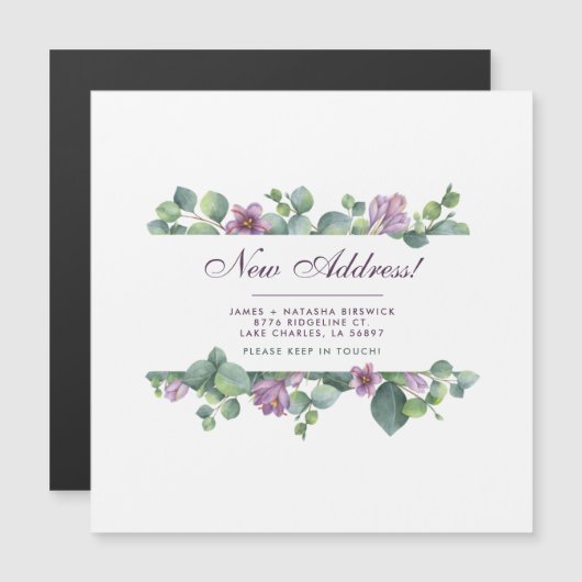 We zijn verhuisd Eucalyptus Nieuw Huis Aankondigin (Voorkant / Achterkant)