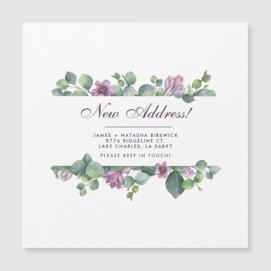 We zijn verhuisd Eucalyptus Nieuw Huis Aankondigin (Voorkant)