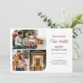 We zijn verhuisd Familie Kerst Foto's Verhuizen Aankondiging (Staand voorkant)