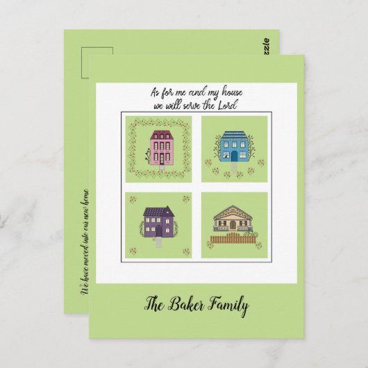 We zijn verhuisd - geloof gebaseerd Zoals voor mij Briefkaart (Voorkant / Achterkant)