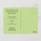 We zijn verhuisd - geloof gebaseerd Zoals voor mij Briefkaart (Achterkant)