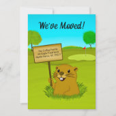 We zijn verhuisd Gopher op golfbaan aankondiging (Voorkant)