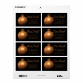 "We zijn verhuisd" Gouden ornament label (Full Sheet)