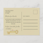 We Zijn Verhuisd Gouden Sleutel Foto Verhuisberich Aankondigingskaart (Achterkant)