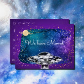 We zijn verhuisd - grappige UFO Briefkaart