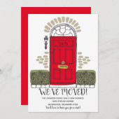 We zijn verhuisd - Griljende deur - Aankondiging n (Voorkant / Achterkant)