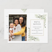 We Zijn Verhuisd Groene Verhuizing Adreswijziging  Aankondigingskaart (Voorkant / Achterkant)