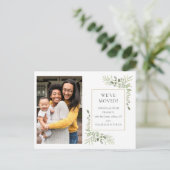 We Zijn Verhuisd Groene Verhuizing Adreswijziging  Aankondigingskaart (Staand voorkant)