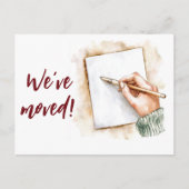 We zijn verhuisd Handschrift Briefkaart (Voorkant)