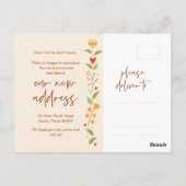 We zijn verhuisd, Herfst Nieuwe Thuis Aankondiging Briefkaart (Achterkant)