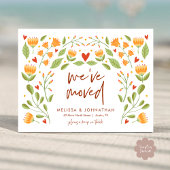 We zijn verhuisd, Herfst Nieuwe Thuis Aankondiging Briefkaart
