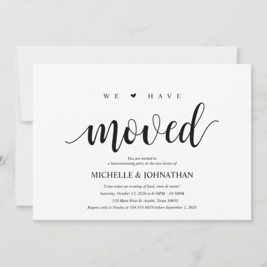 We zijn verhuisd, Housewarming party uitnodigingsk Kaart (Voorkant)