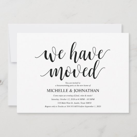 We zijn verhuisd, Housewarming party uitnodigingsk Kaart (Voorkant)