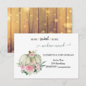 We zijn verhuisd, hout, pompoen, Rozen (Voorkant / Achterkant)