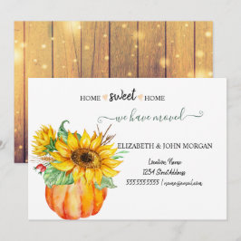 We Zijn Verhuisd,Hout, Pompoen,Zonnebloemen