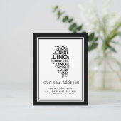 We zijn verhuisd | Illinois typografie Feestdagenkaart (Staand voorkant)