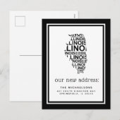 We zijn verhuisd | Illinois typografie Feestdagenkaart (Voorkant / Achterkant)