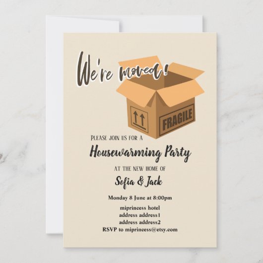 we zijn verhuisd kaart (Voorkant)