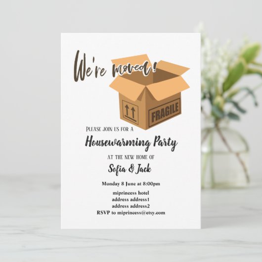 we zijn verhuisd kaart (Staand voorkant)