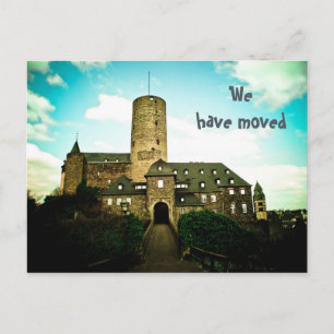 We zijn verhuisd - kasteel motief kaarten