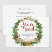 We zijn verhuisd kerst eikel krans verhuizen aankondiging (Voorkant / Achterkant)