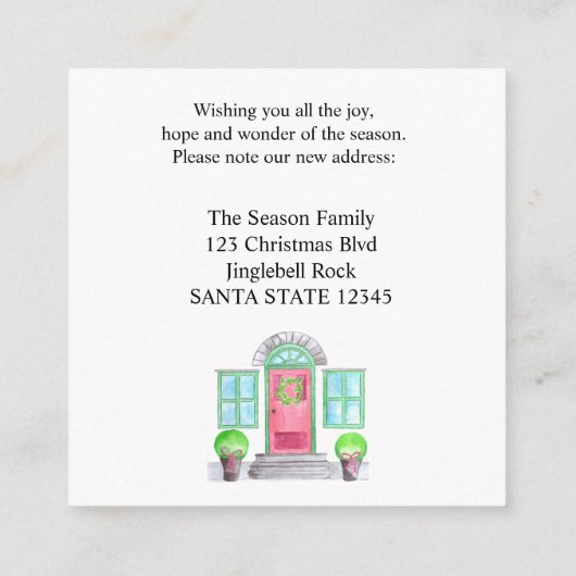 We zijn verhuisd! Kerst thuis Informatiekaartje (Achterkant)