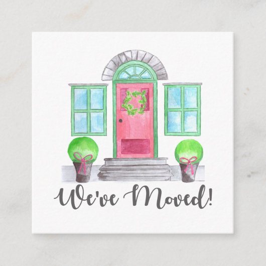 We zijn verhuisd! Kerst thuis Informatiekaartje (Voorkant)