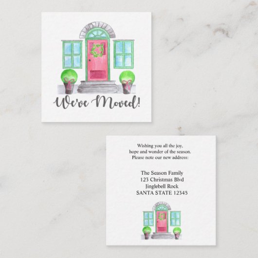 We zijn verhuisd! Kerst thuis Informatiekaartje (Voorkant / Achterkant)