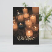 We zijn verhuisd. Kerst van kaarsen Kaart (Staand voorkant)