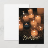 We zijn verhuisd. Kerst van kaarsen Kaart (Voorkant / Achterkant)