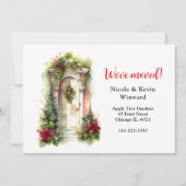 We zijn verhuisd kerstbessen deur aankondiging (Voorkant)