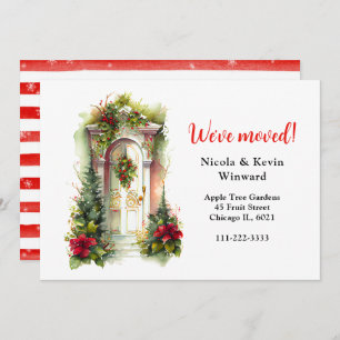 We zijn verhuisd kerstbessen deur aankondiging