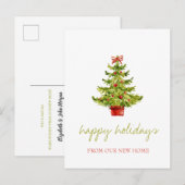 We zijn verhuisd, kerstboom, gala aankondigingskaart (Voorkant / Achterkant)