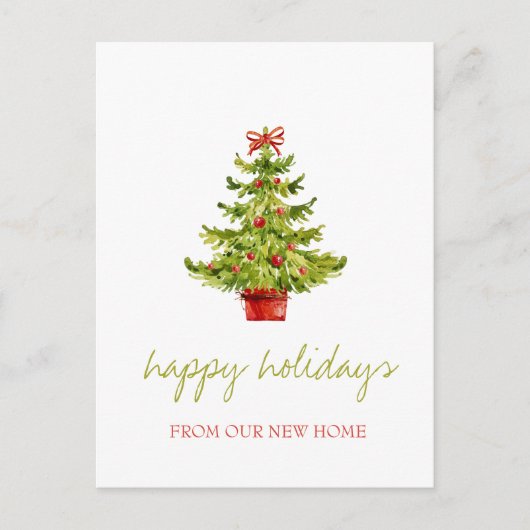 We zijn verhuisd, kerstboom, gala aankondigingskaart (Voorkant)
