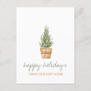 We zijn verhuisd, kerstboom, gala aankondigingskaart