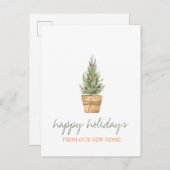 We zijn verhuisd, kerstboom, gala aankondigingskaart (Voorkant / Achterkant)