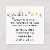 We zijn verhuisd  Kerstboom Lichtjes Behuizing Kaa Informatiekaartje (Achterkant)