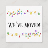 We zijn verhuisd  Kerstboom Lichtjes Behuizing Kaa Informatiekaartje (Voorkant)