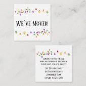 We zijn verhuisd  Kerstboom Lichtjes Behuizing Kaa Informatiekaartje (Voorkant / Achterkant)