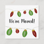 We zijn verhuisd  Kerstboom Verlichtingsbehuizing  Informatiekaartje (Voorkant)
