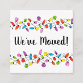 We zijn verhuisd  Kerstboom Verlichtingsbehuizing  Informatiekaartje (Voorkant)