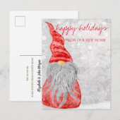 We zijn verhuisd, kerstgenoom aankondigingskaart (Voorkant / Achterkant)