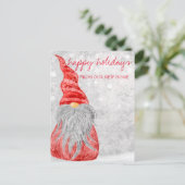 We zijn verhuisd, kerstgenoom aankondigingskaart (Staand voorkant)