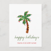 We zijn verhuisd, kerstpalmboom strijklichten aankondigingskaart (Voorkant)