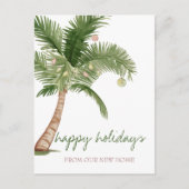 We zijn verhuisd, kerstpalmboomballen aankondigingskaart (Voorkant)