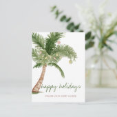 We zijn verhuisd, kerstpalmboomballen aankondigingskaart (Staand voorkant)