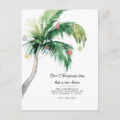 We zijn verhuisd Kerstvakantie Palmboom Verhuizen Aankondigingskaart (Voorkant)